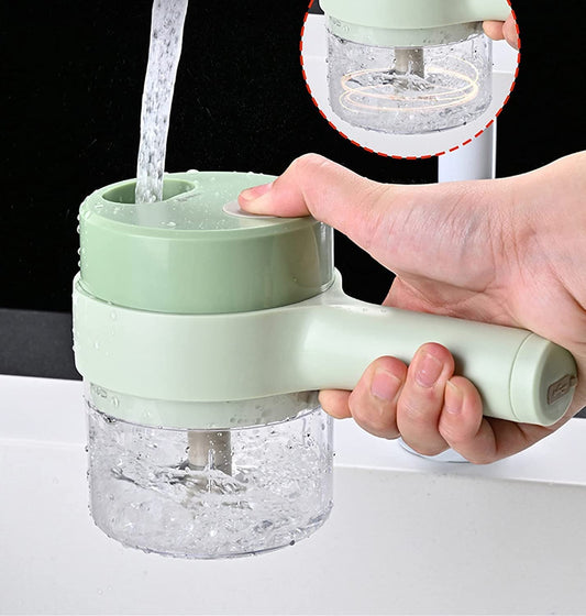 5 in 1 Handheld Electric Vegetable Cutter Set Mini Wireless Food Choppers