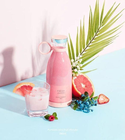 Portable 6 Blades Mini Bottle Juicer | USB Rechargeable Smoothie Blender